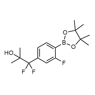 1,1-Difluoro-1-(3-fluoro-4-(4,4,5,5-tetramethyl-1,3,2-dioxaborolan-2-yl)phenyl)-2-methylpropan-2-ol|CS-0889867