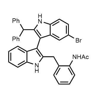N-(2-((2'-Benzhydryl-5'-bromo-1H,1'H-[3,3'-biindol]-2-yl)methyl)phenyl)acetamide|CS-0891951