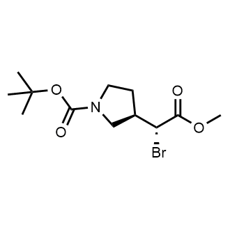 tert-Butyl (R)-3-((R)-1-bromo-2-methoxy-2-oxoethyl)pyrrolidine-1-carboxylate|CS-0892328