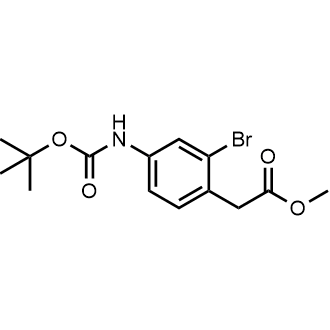 Methyl 2-(2-bromo-4-((tert-butoxycarbonyl)amino)phenyl)acetate|CS-0892562