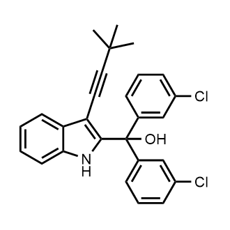 Bis(3-chlorophenyl)(3-(3,3-dimethylbut-1-yn-1-yl)-1H-indol-2-yl)methanol|CS-0892788