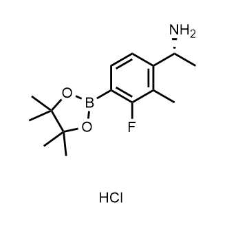 (R)-1-(3-Fluoro-2-methyl-4-(4,4,5,5-tetramethyl-1,3,2-dioxaborolan-2-yl)phenyl)ethan-1-amine hydrochloride|CS-0895702