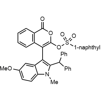 4-(2-Benzhydryl-5-methoxy-1-methyl-1H-indol-3-yl)-1-oxo-1H-isochromen-3-yl naphthalene-1-sulfonate|CS-0899427