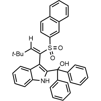 (Z)-(3-(3,3-Dimethyl-1-(naphthalen-2-ylsulfonyl)but-1-en-1-yl)-1H-indol-2-yl)diphenylmethanol|CS-0899511