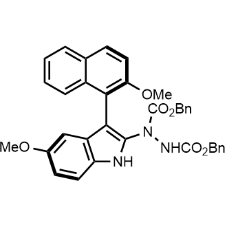 Dibenzyl 1-(5-methoxy-3-(2-methoxynaphthalen-1-yl)-1H-indol-2-yl)hydrazine-1,2-dicarboxylate|CS-0899620