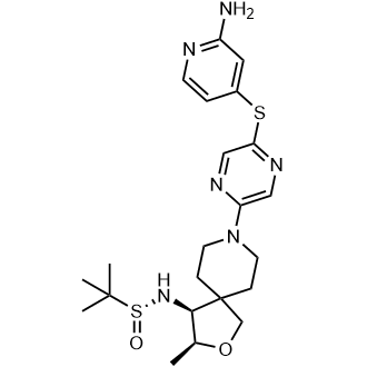 (R)-N-((3S,4S)-8-(5-((2-Aminopyridin-4-yl)thio)pyrazin-2-yl)-3-methyl-2-oxa-8-azaspiro[4.5]decan-4-yl)-2-methylpropane-2-sulfinamide|CS-0900634