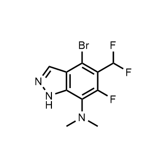4-Bromo-5-(difluoromethyl)-6-fluoro-N,N-dimethyl-1H-indazol-7-amine|CS-0901148