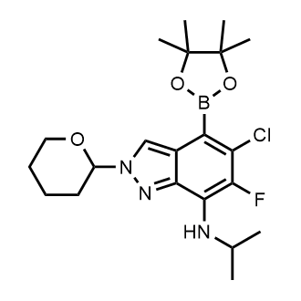 5-Chloro-6-fluoro-N-isopropyl-2-(tetrahydro-2H-pyran-2-yl)-4-(4,4,5,5-tetramethyl-1,3,2-dioxaborolan-2-yl)-2H-indazol-7-amine|CS-0901158