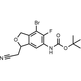 tert-Butyl (7-bromo-3-(cyanomethyl)-6-fluoro-1,3-dihydroisobenzofuran-5-yl)carbamate|CS-0904056