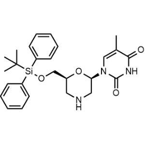 1-((2R,6S)-6-(((tert-Butyldiphenylsilyl)oxy)methyl)morpholin-2-yl)-5-methylpyrimidine-2,4(1H,3H)-dione|CS-0905383