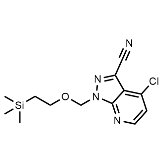 4-Chloro-1-((2-(trimethylsilyl)ethoxy)methyl)-1H-pyrazolo[3,4-b]pyridine-3-carbonitrile|CS-0906515