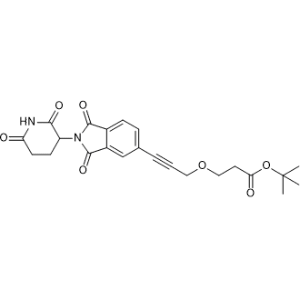 tert-Butyl 3-((3-(2-(2,6-dioxopiperidin-3-yl)-1,3-dioxoisoindolin-5-yl)prop-2-yn-1-yl)oxy)propanoate|CS-0906714