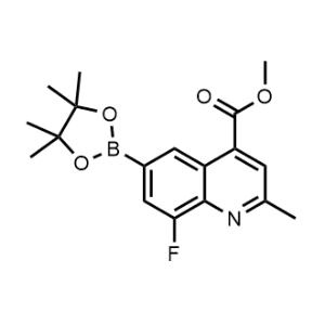 Methyl 8-fluoro-2-methyl-6-(4,4,5,5-tetramethyl-1,3,2-dioxaborolan-2-yl)quinoline-4-carboxylate|CS-0907321