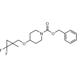 Phenylmethyl 4-[(2,2-difluoro-1-methylcyclopropyl)methoxy]-1-piperidinecarboxylate|CS-0909632