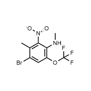 Benzenamine, 4-bromo-N,3-dimethyl-2-nitro-6-(trifluoromethoxy)-|CS-0910543