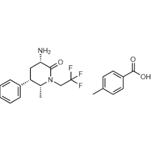 (3S,5S,6R)-3-amino-6-methyl-5-phenyl-1-(2,2,2-trifluoroethyl)piperidin-2-one 4-methylbenzoate|CS-0912876