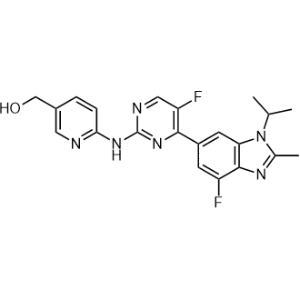 (6-((5-fluoro-4-(4-fluoro-1-isopropyl-2-methyl-1H-benzo[d]imidazol-6-yl)pyrimidin-2-yl)amino)pyridin-3-yl)methanol|CS-0913941