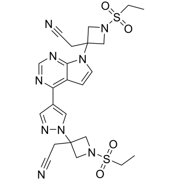 2-(3-(4-(1-(3-(cyanomethyl)-1-(ethylsulfonyl)azetidin-3-yl)-1H-pyrazol-4-yl)-7H-pyrrolo[2,3-d]pyrimidin-7-yl)-1-(ethylsulfonyl)azetidin-3-yl)acetonitrile|CS-0914070