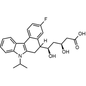 sodium (3RS,5SR)-5-(3-fluoro-7-isopropyl-6,7-dihydro-5H-benzo[c]carbazol-5-yl)-3,5-dihydroxypentanoate|CS-0914138