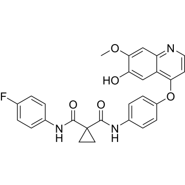 N-(4-fluorophenyl)-N-(4-((6-hydroxy-7-methoxyquinolin-4-yl)oxy)phenyl)cyclopropane-1,1-dicarboxamide|CS-0914180
