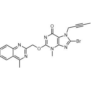 8-bromo-7-(but-2-yn-1-yl)-3-methyl-2-((4-methylquinazolin-2-yl)methoxy)-3,7-dihydro-6H-purin-6-one|CS-0914217