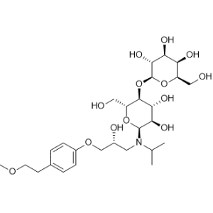 (2S,3R,4S,5R,6R)-2-(((2R,3S,4R,5R,6R)-4,5-dihydroxy-6-((2-hydroxy-3-(4-(2-methoxyethyl)phenoxy)propyl)(isopropyl)amino)-2-(hydroxymethyl)tetrahydro-2H-pyran-3-yl)oxy)-6-(hydroxymethyl)tetrahydro- 2H-pyran-3,4,5-triol|CS-0914260