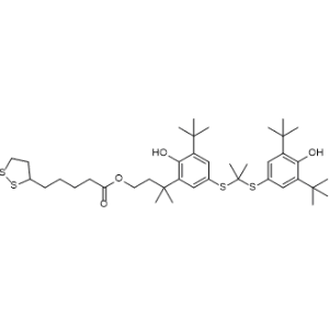 3-(3-(tert-butyl)-5-((2-((3,5-di-tert-butyl-4-hydroxyphenyl)thio)propan-2-yl)thio)-2-hydroxyphenyl)-3-methylbutyl 5-(1,2-dithiolan-3-yl)pentanoate|CS-0914331