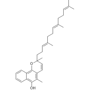 2,5-dimethyl-2-((3E,7E)-4,8,12-trimethyltrideca-3,7,11-trien-1-yl)-2H-benzo[h]chromen-6-ol|CS-0914488