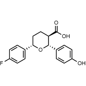(2R,3R,6S)-6-(4-fluorophenyl)-2-(4-hydroxyphenyl)tetrahydro-2H- pyran-3-carboxylic acid|CS-0914562
