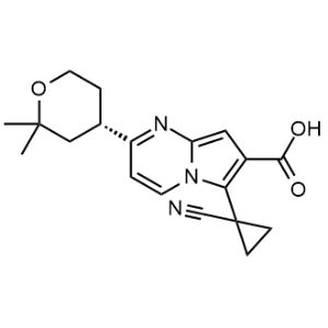 6-(1-Cyanocyclopropyl)-2-[(4S)-tetrahydro-2,2-dimethyl-2H-pyran-4-yl]pyrrolo[1,2-a]pyrimidine-7-carboxylic acid|CS-0914990
