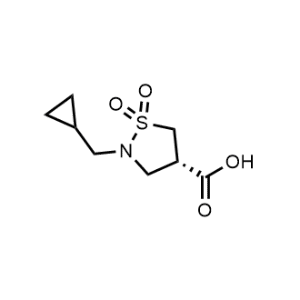 4-Isothiazolidinecarboxylic acid, 2-(cyclopropylmethyl)-, 1,1-dioxide, (4S)-|CS-0915021