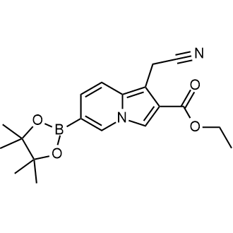 Ethyl 1-(cyanomethyl)-6-(4,4,5,5-tetramethyl-1,3,2-dioxaborolan-2-yl)indolizine-2-carboxylate|CS-0915048