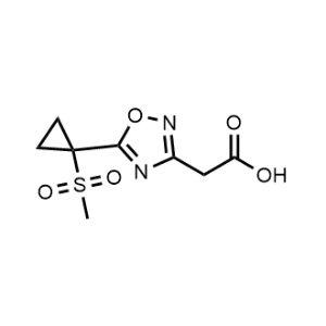 1,2,4-Oxadiazole-3-acetic acid, 5-[1-(methylsulfonyl)cyclopropyl]-|CS-0915178