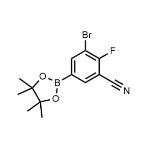 3-Bromo-2-fluoro-5-(4,4,5,5-tetramethyl-1,3,2-dioxaborolan-2-yl)benzonitrile|CS-0926013