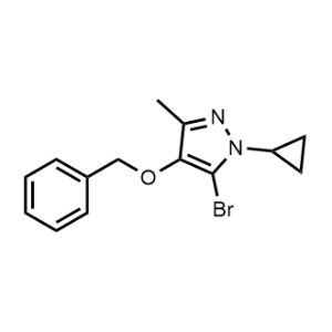 1H-Pyrazole, 5-bromo-1-cyclopropyl-3-methyl-4-(phenylmethoxy)-|CS-0926200