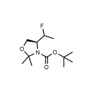 3-Oxazolidinecarboxylic acid, 4-(1-fluoroethyl)-2,2-dimethyl-, 1,1-dimethylethyl ester, (4S)-|CS-0926244