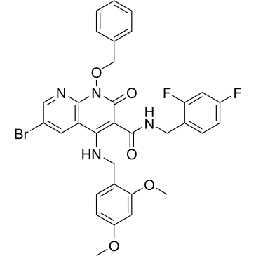 1-(Benzyloxy)-6-bromo-N-(2,4-difluorobenzyl)-4-((2,4-dimethoxybenzyl)amino)-2-oxo-1,2-dihydro-1,8-naphthyridine-3-carboxamide|CS-0926517