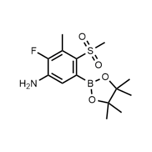 2-Fluoro-3-methyl-4-(methylsulfonyl)-5-(4,4,5,5-tetramethyl-1,3,2-dioxaborolan-2-yl)aniline|CS-0926943