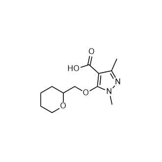 1,3-Dimethyl-5-((tetrahydro-2H-pyran-2-yl)methoxy)-1H-pyrazole-4-carboxylic acid|CS-0932977