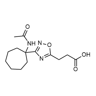 3-(3-(1-Acetamidocycloheptyl)-1,2,4-oxadiazol-5-yl)propanoic acid|CS-0935128