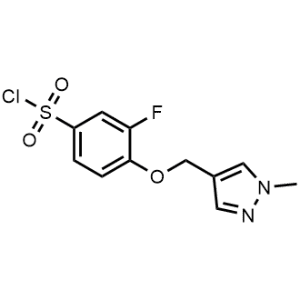 3-Fluoro-4-((1-methyl-1H-pyrazol-4-yl)methoxy)benzenesulfonyl chloride|CS-0941839