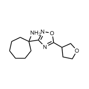1-(5-(Tetrahydrofuran-3-yl)-1,2,4-oxadiazol-3-yl)cycloheptan-1-amine|CS-0942203