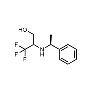 3,3,3-Trifluoro-2-(((S)-1-phenylethyl)amino)propan-1-ol|CS-0942842