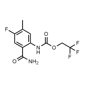2,2,2-Trifluoroethyl (2-carbamoyl-4-fluoro-5-methylphenyl)carbamate|CS-0942857