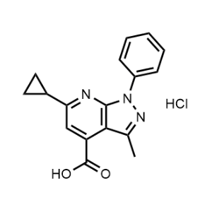 6-Cyclopropyl-3-methyl-1-phenyl-1H-pyrazolo[3,4-b]pyridine-4-carboxylic acid hydrochloride|CS-0945967