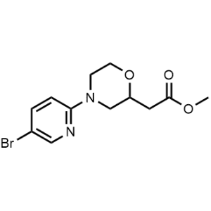 Methyl 2-(4-(5-bromopyridin-2-yl)morpholin-2-yl)acetate|CS-0946194