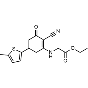 Ethyl (2-cyano-5-(5-methylthiophen-2-yl)-3-oxocyclohex-1-en-1-yl)glycinate|CS-0947501