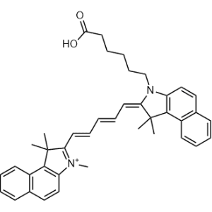 2-(5-(3-(5-Carboxypentyl)-1,1-dimethyl-1,3-dihydro-2H-benzo[E]indol-2-ylidene)penta-1,3-dien-1-yl)-1,1,3-trimethyl-1H-benzo[E]indol-3-ium|CS-0947961