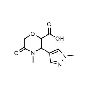 4-Methyl-3-(1-methyl-1H-pyrazol-4-yl)-5-oxomorpholine-2-carboxylic acid|CS-0949203