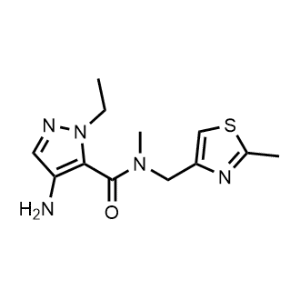 4-Amino-1-ethyl-N-methyl-N-((2-methylthiazol-4-yl)methyl)-1H-pyrazole-5-carboxamide|CS-0949467